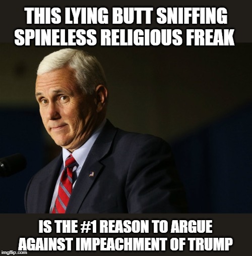 Wanna swim in Raw Sewage, or Mild Acid? | THIS LYING BUTT SNIFFING SPINELESS RELIGIOUS FREAK; IS THE #1 REASON TO ARGUE AGAINST IMPEACHMENT OF TRUMP | image tagged in memes,politics,impeach trump,maga,incompetence | made w/ Imgflip meme maker
