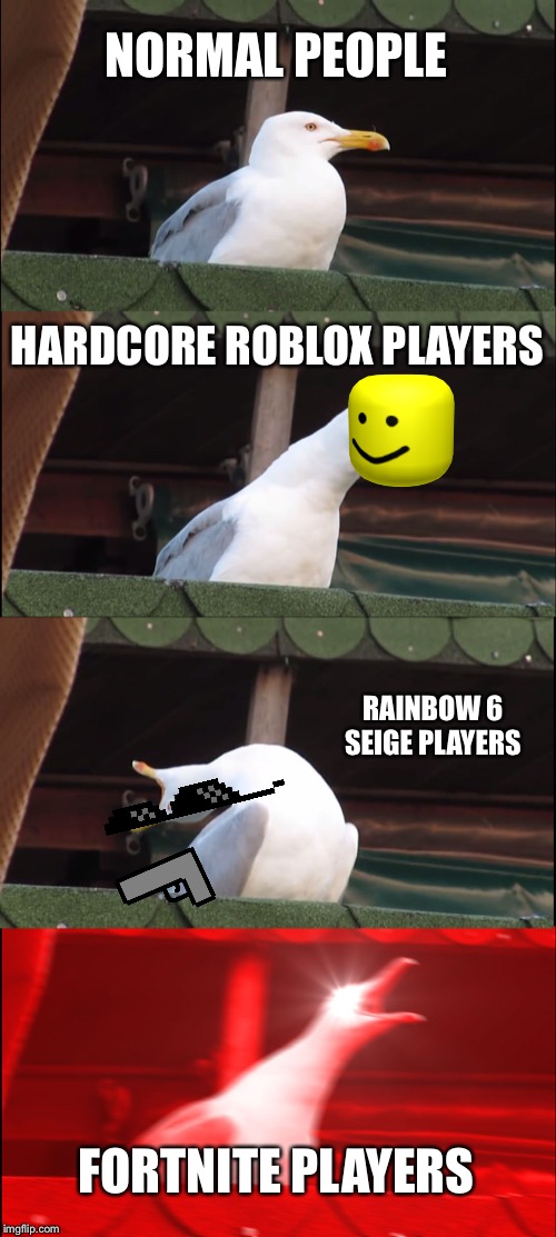 Inhaling Seagull Meme Imgflip - rainbow oof roblox