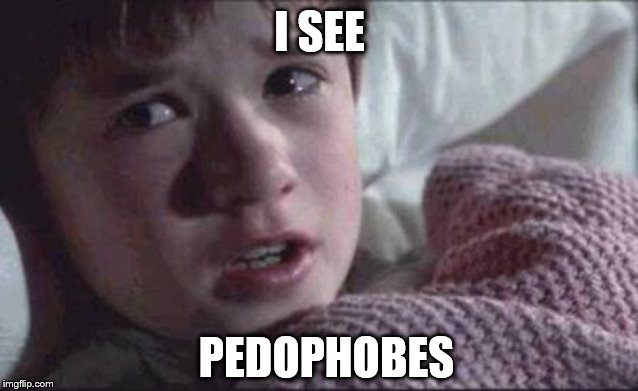 I See Dead People Meme | I SEE PEDOPHOBES | image tagged in memes,i see dead people | made w/ Imgflip meme maker