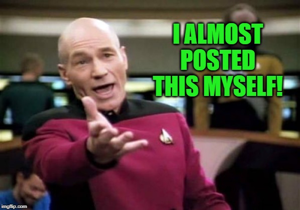 Picard Wtf Meme | I ALMOST POSTED THIS MYSELF! | image tagged in memes,picard wtf | made w/ Imgflip meme maker