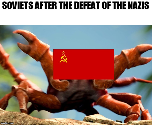 SOVIETS AFTER THE DEFEAT OF THE NAZIS | image tagged in politics | made w/ Imgflip meme maker