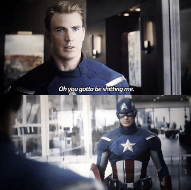 High Quality Captain America time travel Blank Meme Template