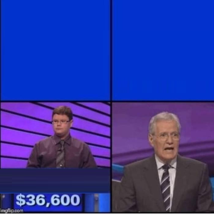 High Quality Category, Question, Answer, Alex Blank Meme Template