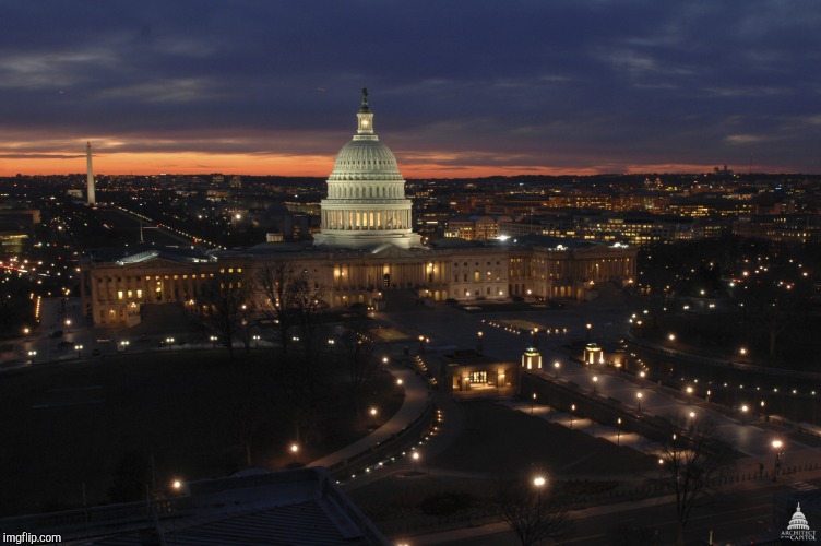 US Capitol Building At Night | image tagged in us capitol building at night | made w/ Imgflip meme maker