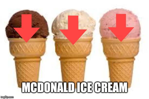 Ice Cream cone | MCDONALD ICE CREAM | image tagged in ice cream cone | made w/ Imgflip meme maker