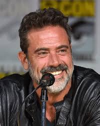 Jeffrey Dean Morgan (TWD's Negan) w/ microphone Blank Meme Template