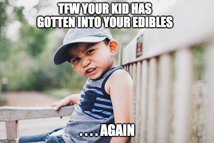 Kid Stoner | TFW YOUR KID HAS GOTTEN INTO YOUR EDIBLES; . . . . AGAIN | image tagged in kid,stoner,weed,thc,drugs,angry | made w/ Imgflip meme maker