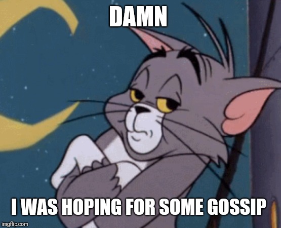 DAMN I WAS HOPING FOR SOME GOSSIP | made w/ Imgflip meme maker