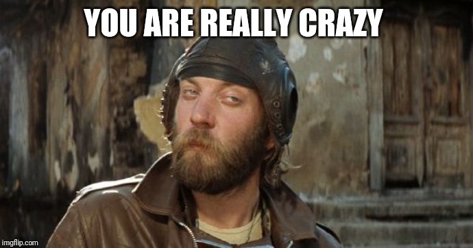 Oddball Kelly's Heroes | YOU ARE REALLY CRAZY | image tagged in oddball kelly's heroes | made w/ Imgflip meme maker