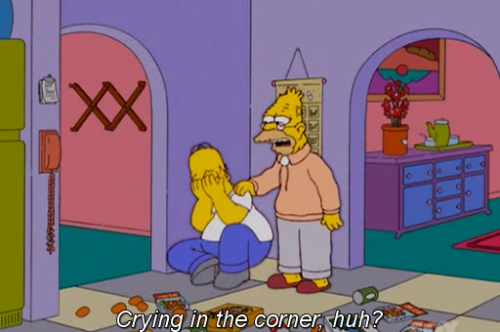 High Quality homer crying Blank Meme Template