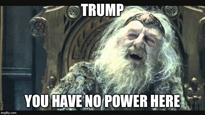 You have no power here | TRUMP; YOU HAVE NO POWER HERE | image tagged in you have no power here,Bitcoin | made w/ Imgflip meme maker