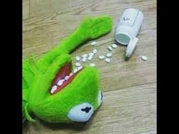 High Quality Kermit got drugged Blank Meme Template