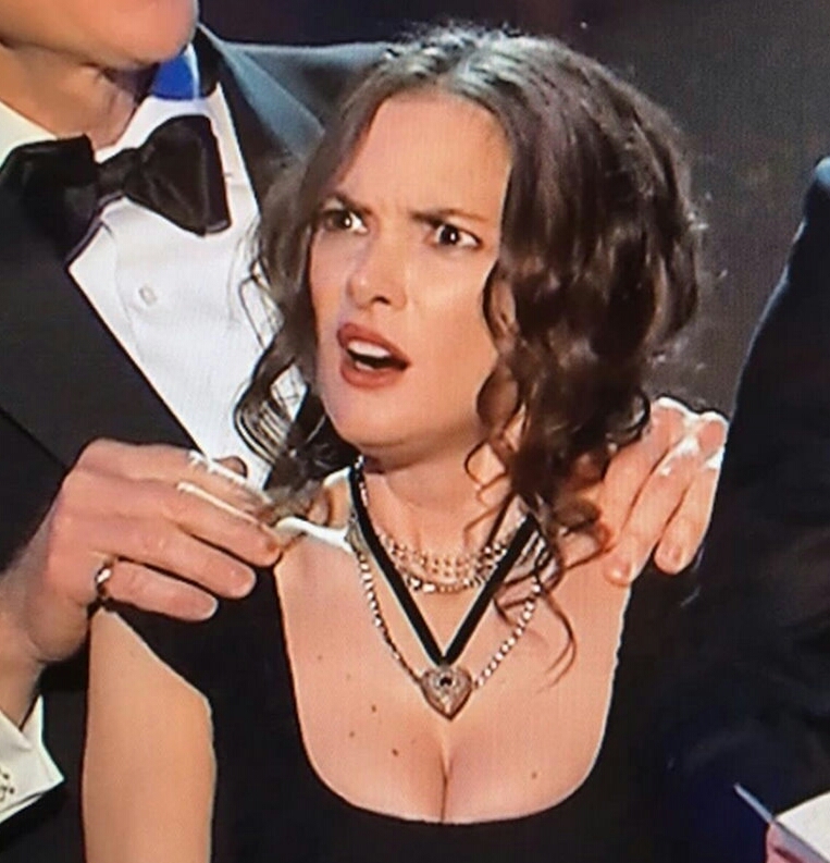 Having a Winona Ryder moment Blank Meme Template