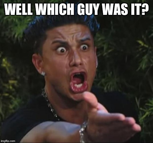 DJ Pauly D Meme | WELL WHICH GUY WAS IT? | image tagged in memes,dj pauly d | made w/ Imgflip meme maker