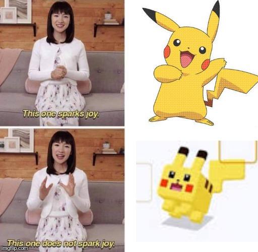 Pokemon Quest | image tagged in this one sparks joy,memes,pikachu,pokemon quest | made w/ Imgflip meme maker