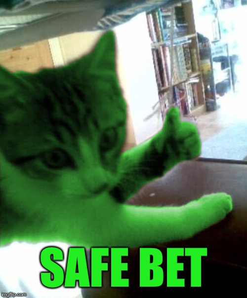 thumbs up RayCat | SAFE BET | image tagged in thumbs up raycat | made w/ Imgflip meme maker