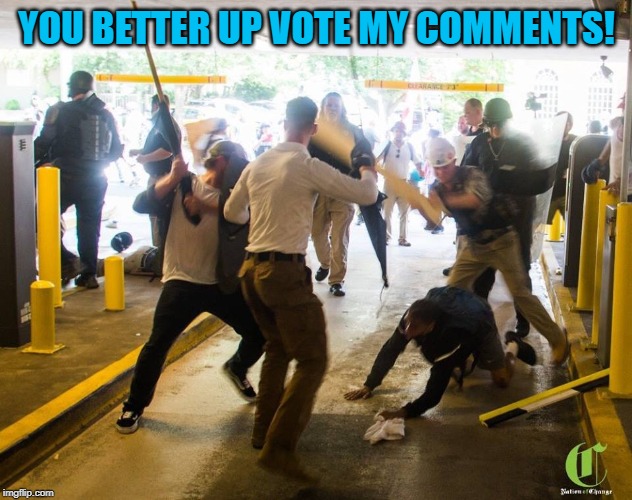 Deandre Beaten by KKK | YOU BETTER UP VOTE MY COMMENTS! | image tagged in deandre beaten by kkk | made w/ Imgflip meme maker