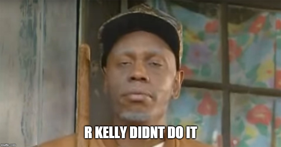 R Kelly did not do it | R KELLY DIDNT DO IT | image tagged in r kelly,funny memes,funny,music | made w/ Imgflip meme maker