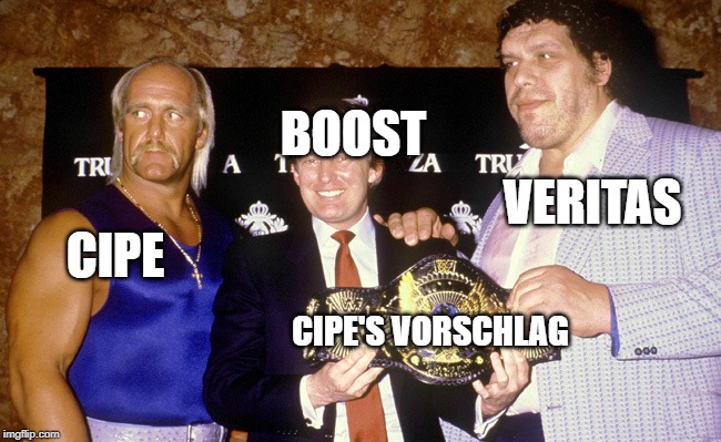 CIPE CIPE'S VORSCHLAG VERITAS BOOST | image tagged in trump wrestling belt | made w/ Imgflip meme maker