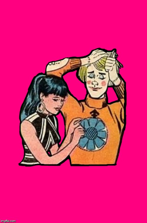 Brother Power The Geek and Cindy | image tagged in hippie,dc comics | made w/ Imgflip meme maker