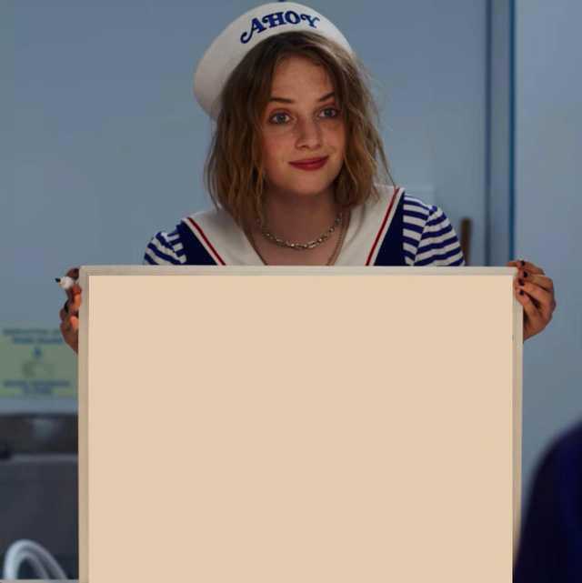 Robin holding a whiteboard Blank Meme Template