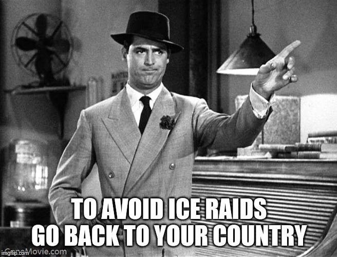 Get Out | TO AVOID ICE RAIDS
GO BACK TO YOUR COUNTRY | image tagged in get out | made w/ Imgflip meme maker