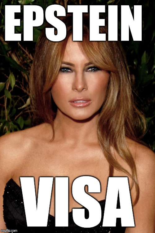 melania trump | EPSTEIN; VISA | image tagged in melania trump,PoliticalHumor | made w/ Imgflip meme maker