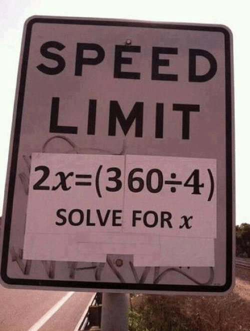 High Quality Speed limit math Blank Meme Template