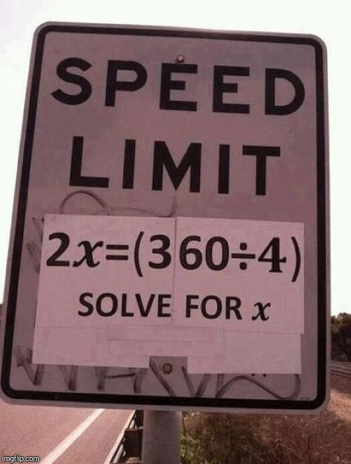 Speed limit math | image tagged in speed limit math | made w/ Imgflip meme maker