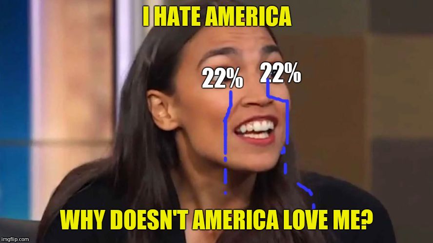 Perplexing | I HATE AMERICA; WHY DOESN'T AMERICA LOVE ME? | image tagged in aoc,alexandria ocasio-cortez,mental illness,toast | made w/ Imgflip meme maker