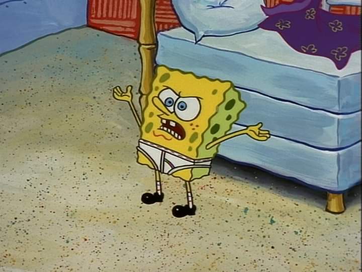 Spongebob in undies Blank Meme Template