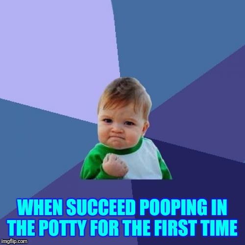 Success Kid Meme | WHEN SUCCEED POOPING IN THE POTTY FOR THE FIRST TIME | image tagged in memes,success kid | made w/ Imgflip meme maker