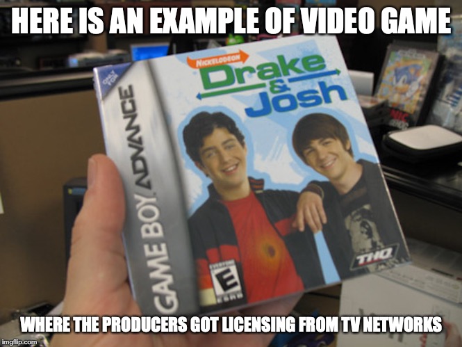Drake and Josh GBA | HERE IS AN EXAMPLE OF VIDEO GAME; WHERE THE PRODUCERS GOT LICENSING FROM TV NETWORKS | image tagged in video games,drake and josh,memes | made w/ Imgflip meme maker