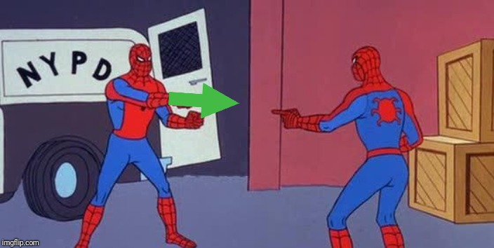 Spider Man Double | image tagged in spider man double | made w/ Imgflip meme maker