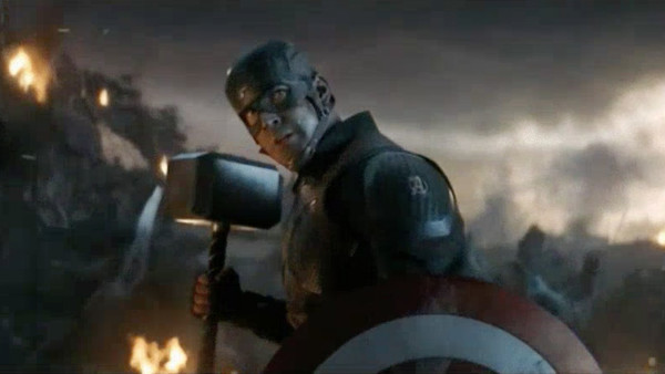 Captain America Weilding Mjolnir Blank Meme Template