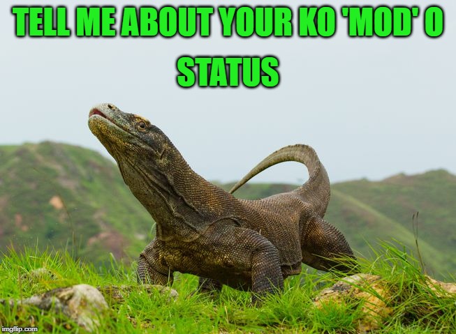 TELL ME ABOUT YOUR KO 'MOD' O STATUS | made w/ Imgflip meme maker