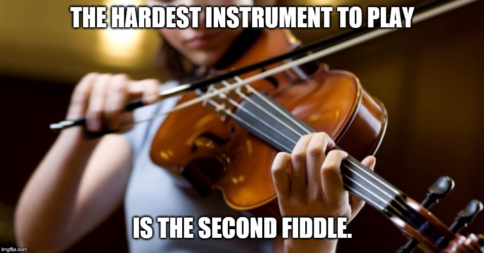 Play Nice.... | THE HARDEST INSTRUMENT TO PLAY; IS THE SECOND FIDDLE. | image tagged in music,class,school | made w/ Imgflip meme maker