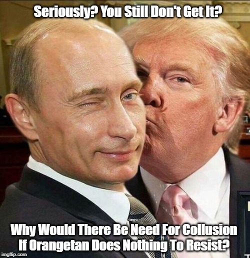 Seriously? You Still Don't Get It? Why Would There Be Need For Collusion If Orangetan Does Nothing To Resist? | made w/ Imgflip meme maker