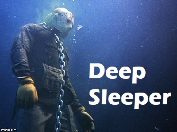 Jason Takes A Napping | image tagged in jason voorhees | made w/ Imgflip meme maker