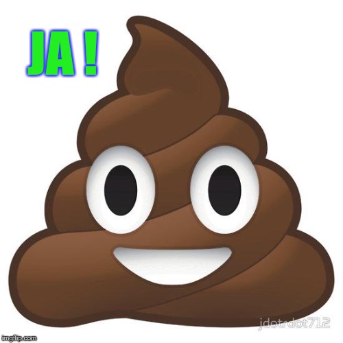 poop | JA ! | image tagged in poop | made w/ Imgflip meme maker