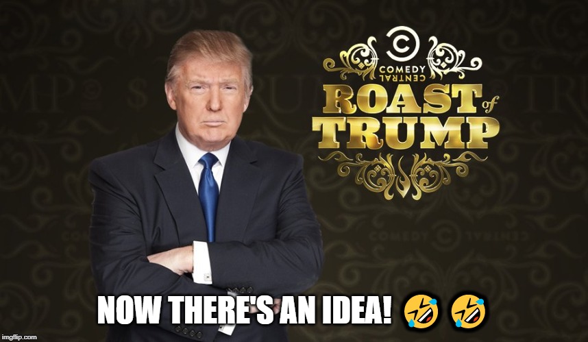 Roast Trump | NOW THERE'S AN IDEA! 🤣🤣 | image tagged in trump,donald trump | made w/ Imgflip meme maker