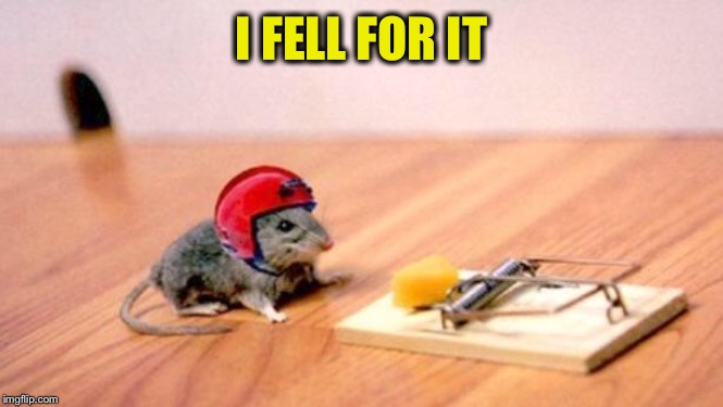 Mouse Trap | I FELL FOR IT | image tagged in mouse trap | made w/ Imgflip meme maker