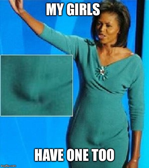 Michelle Obama Has a Penis | MY GIRLS HAVE ONE TOO | image tagged in michelle obama has a penis | made w/ Imgflip meme maker