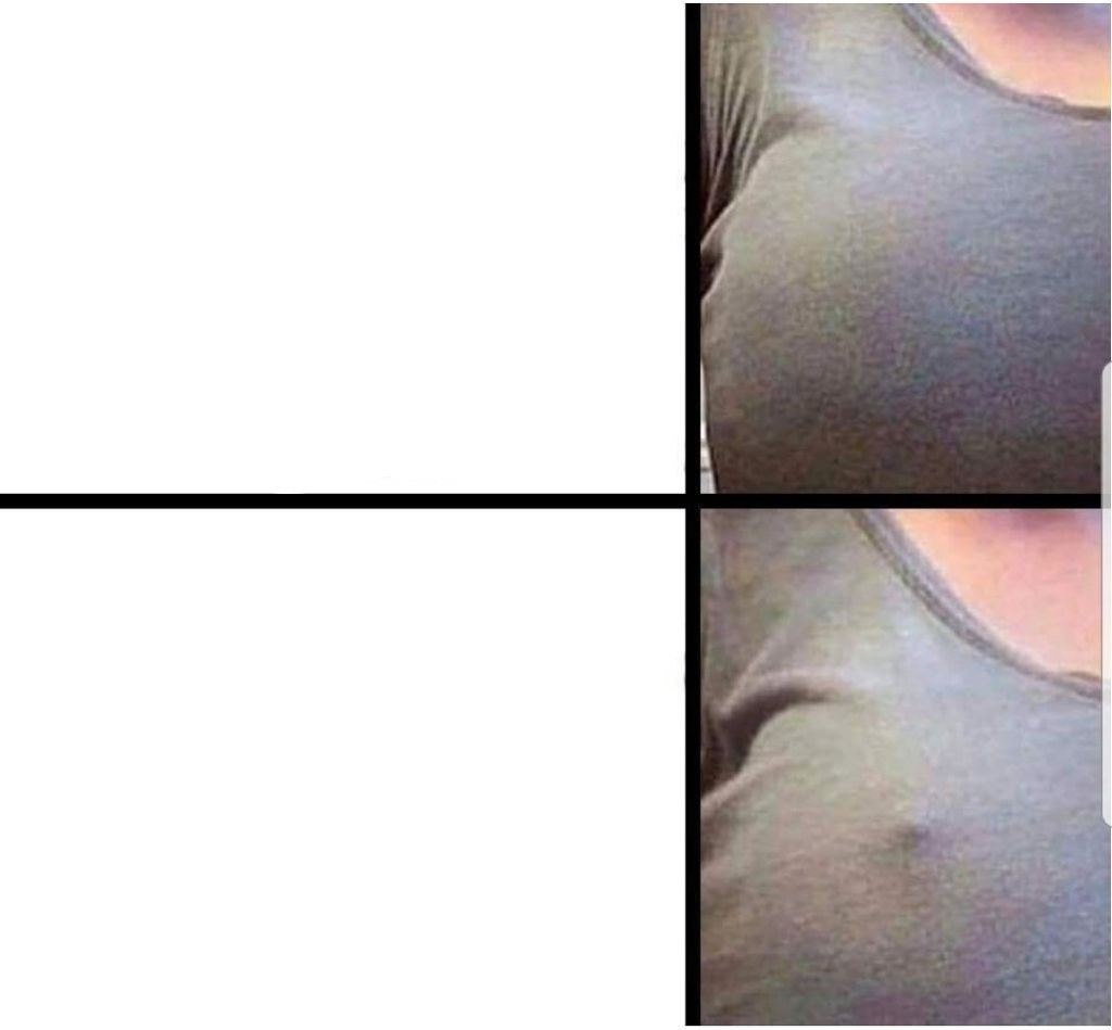 High Quality girl nipples hard Blank Meme Template