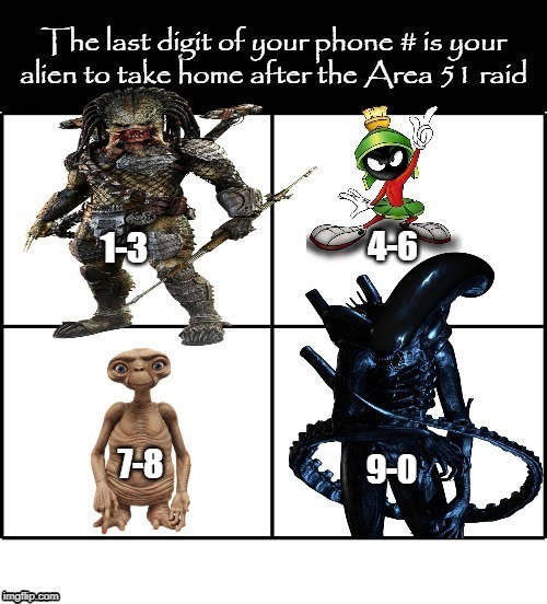 High Quality Area 51 Raid Take Home Alien Blank Meme Template