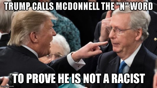 If it Walks Like a Bigoted Duck and Quacks Like a Bigoted Duck, It is a Racist Duck! | TRUMP CALLS MCDONNELL THE "N" WORD; TO PROVE HE IS NOT A RACIST | image tagged in racist,racists,impeach trump,mcdonnell party of hate | made w/ Imgflip meme maker