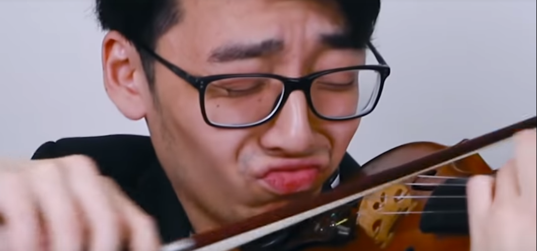 Brett's violin face Blank Meme Template