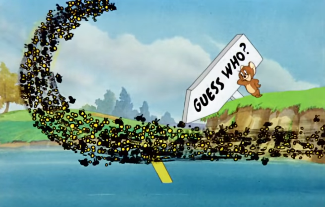 High Quality Tom and Jerry and Bees? Blank Meme Template