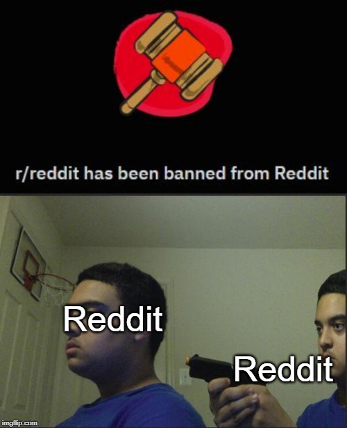Don't trust anyone not even yourself | Reddit; Reddit | image tagged in don't trust yourself,meme,memes | made w/ Imgflip meme maker