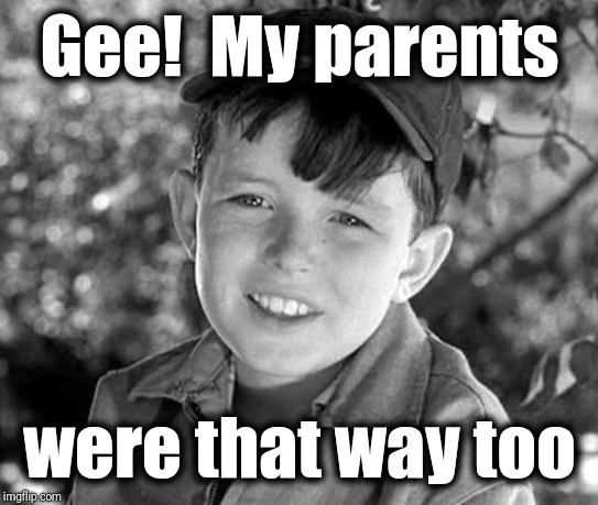 Gee!  My parents were that way too | image tagged in beave | made w/ Imgflip meme maker